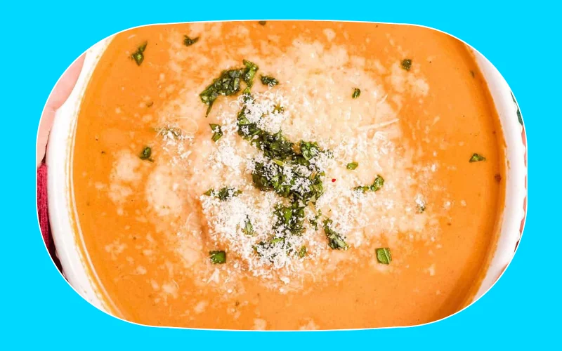 Creamy Tomato Basil Crockpot Soup