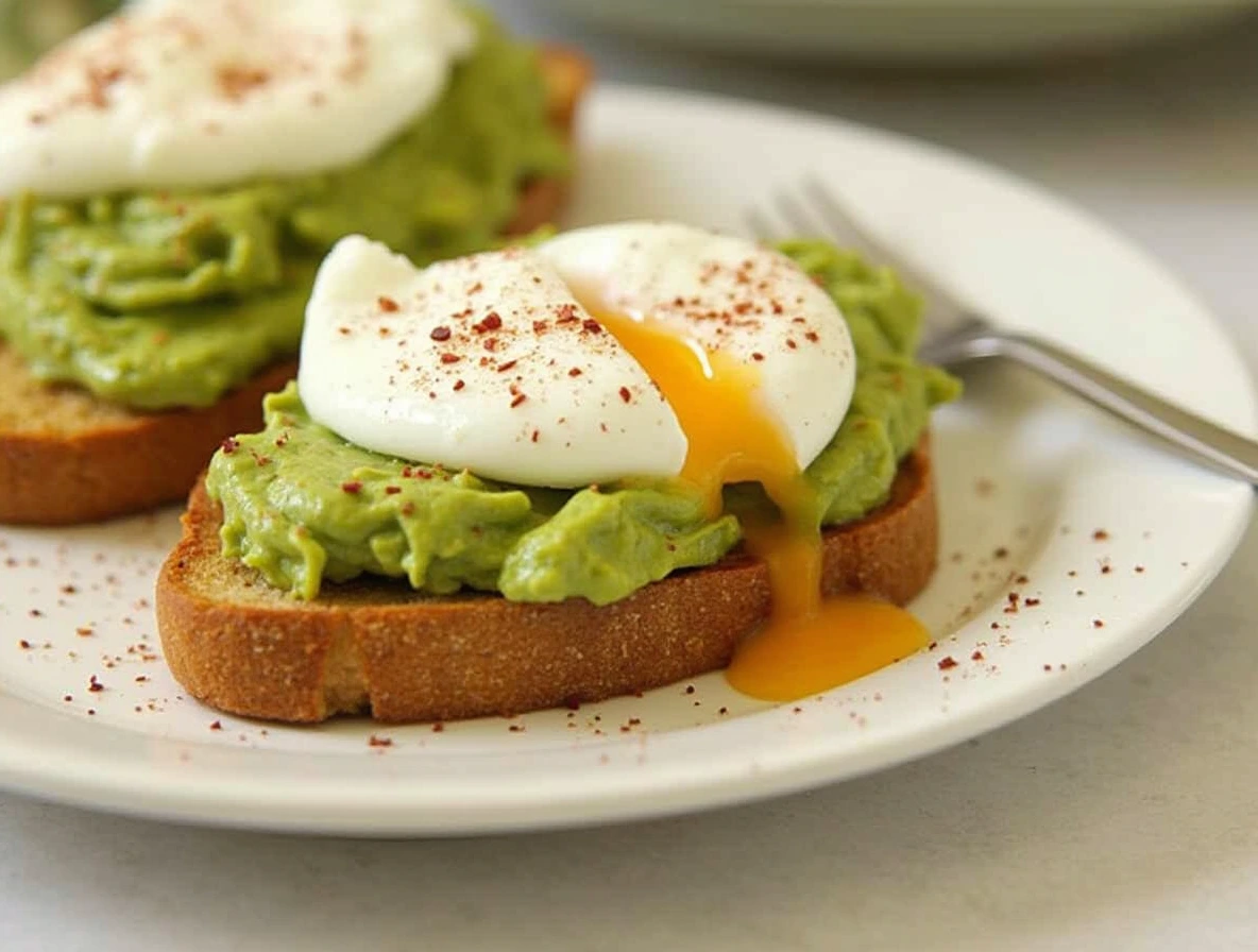 Avocado Toast with Poached Egg & Chili Flakes
