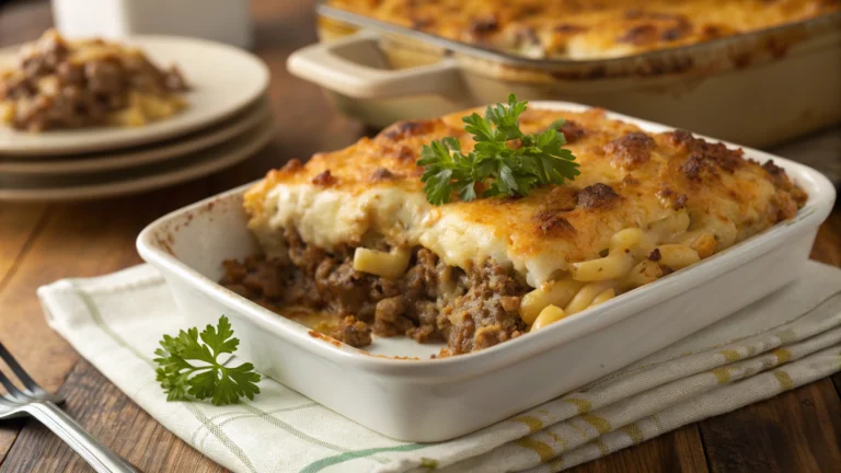 A Minnesotan Beef and Macaroni Hotdish