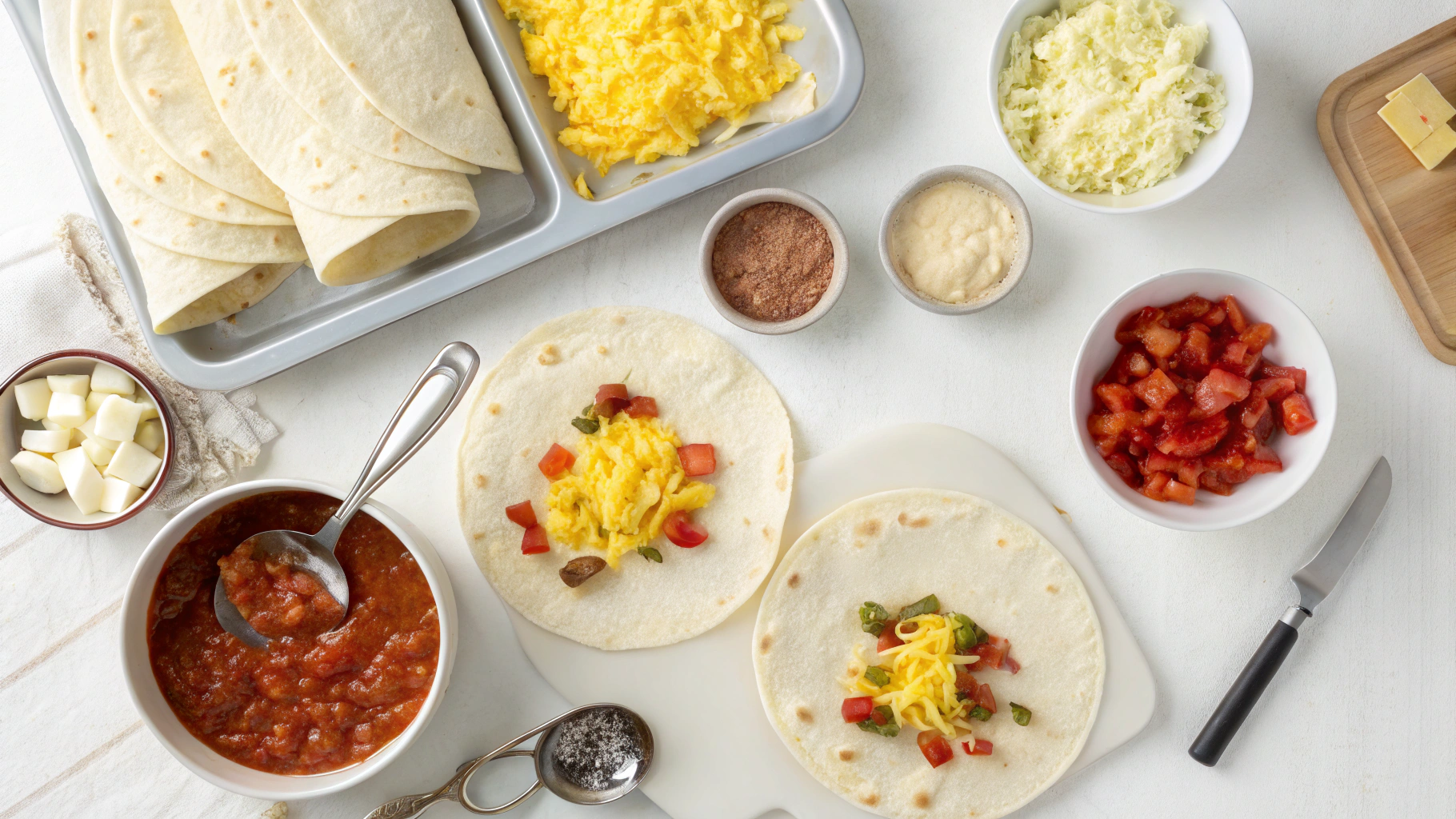 breakfast burrito recipe preparing steps