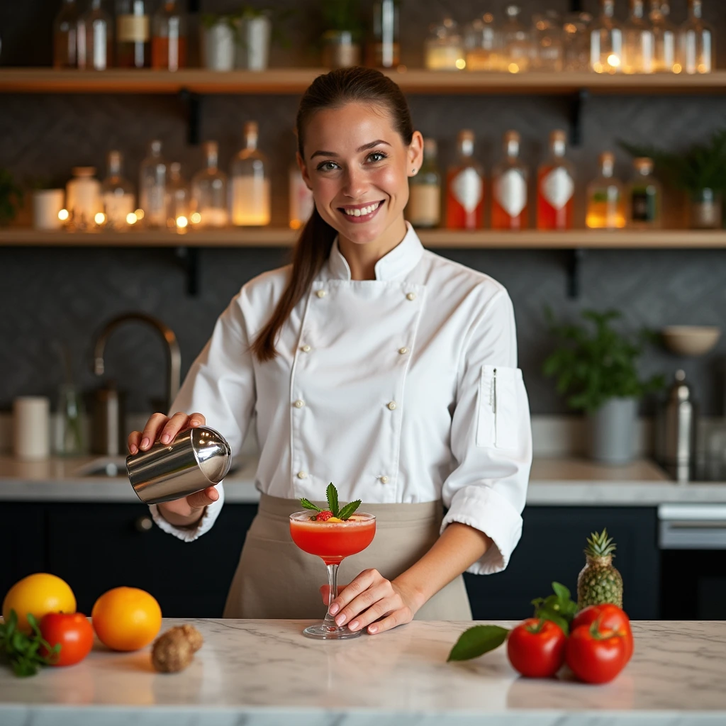 Amanda Davis, founder of All Recipes Menu, in the kitchen