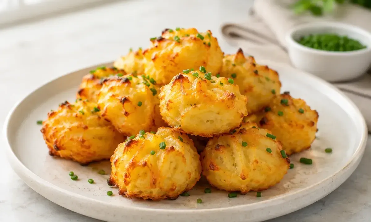 Cheesy Mashed Potato Puff Bites Recipe featured image