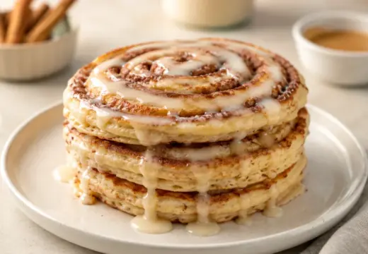Cinnamon Roll Pancakes with Creamy Glaze featured image