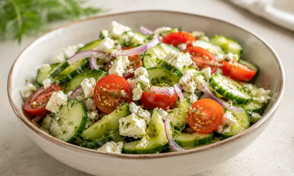 Cucumber and Feta Salad Recipe with Fresh Herbs featured image