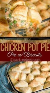 chicken pot pie with biscuits