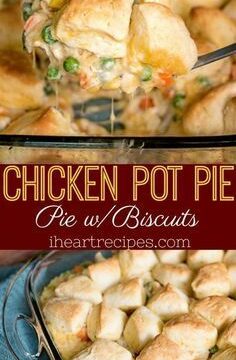 chicken pot pie with biscuits