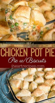 chicken pot pie with biscuits