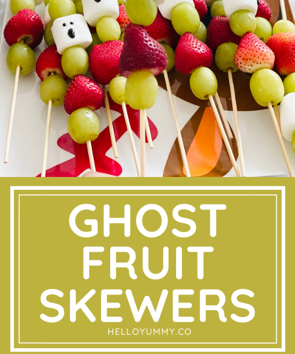 ghost fruit skewers halloween snack