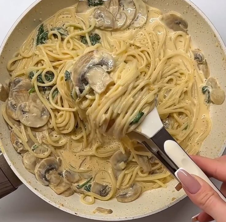 creamy garlic mushroom pasta recipe