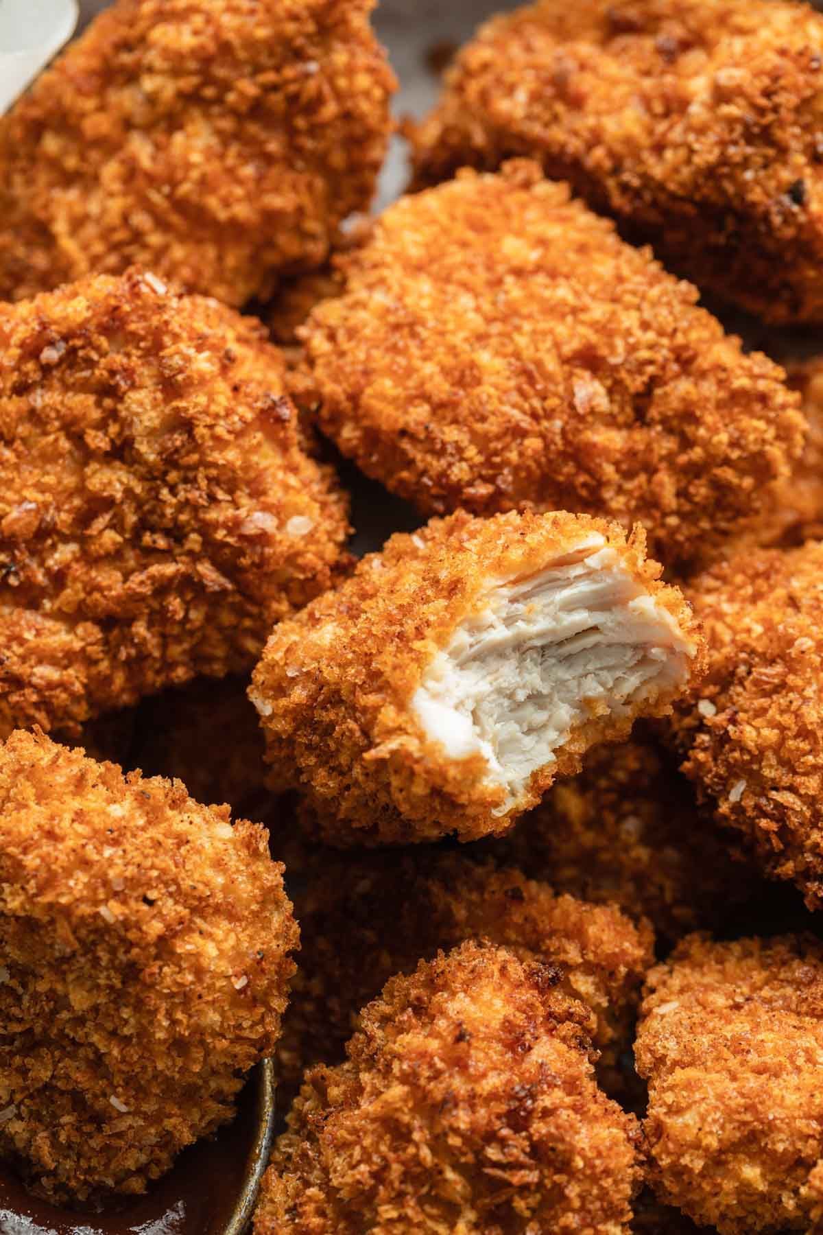Crispy Lemon-Herb Chicken Cutlets on a Plate