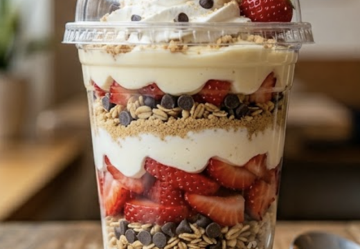 strawberry cheesecake greek yogurt parfait