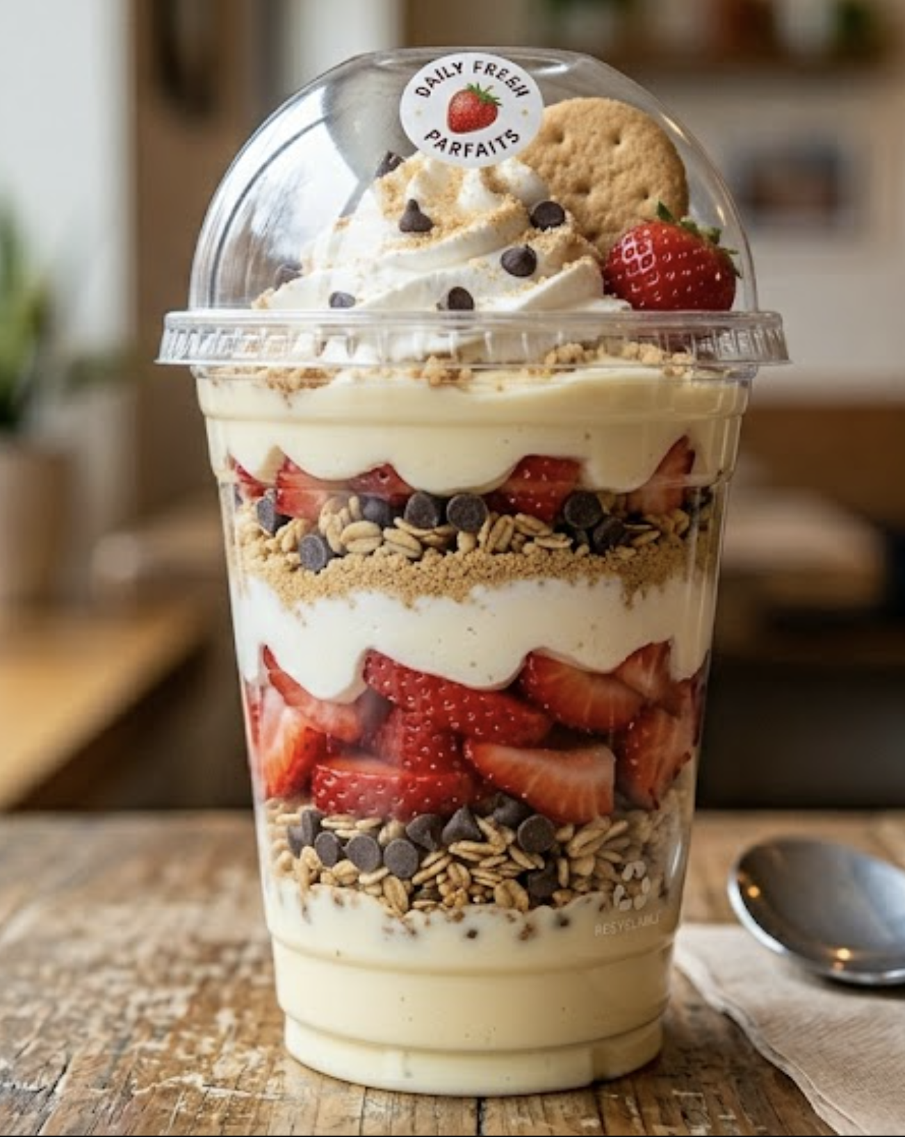 Strawberry Cheesecake Greek Yogurt Parfait | Budget Friendly