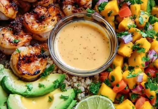 healthy shrimp quinoa bowl recipe