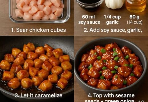honey garlic chicken bites recipe