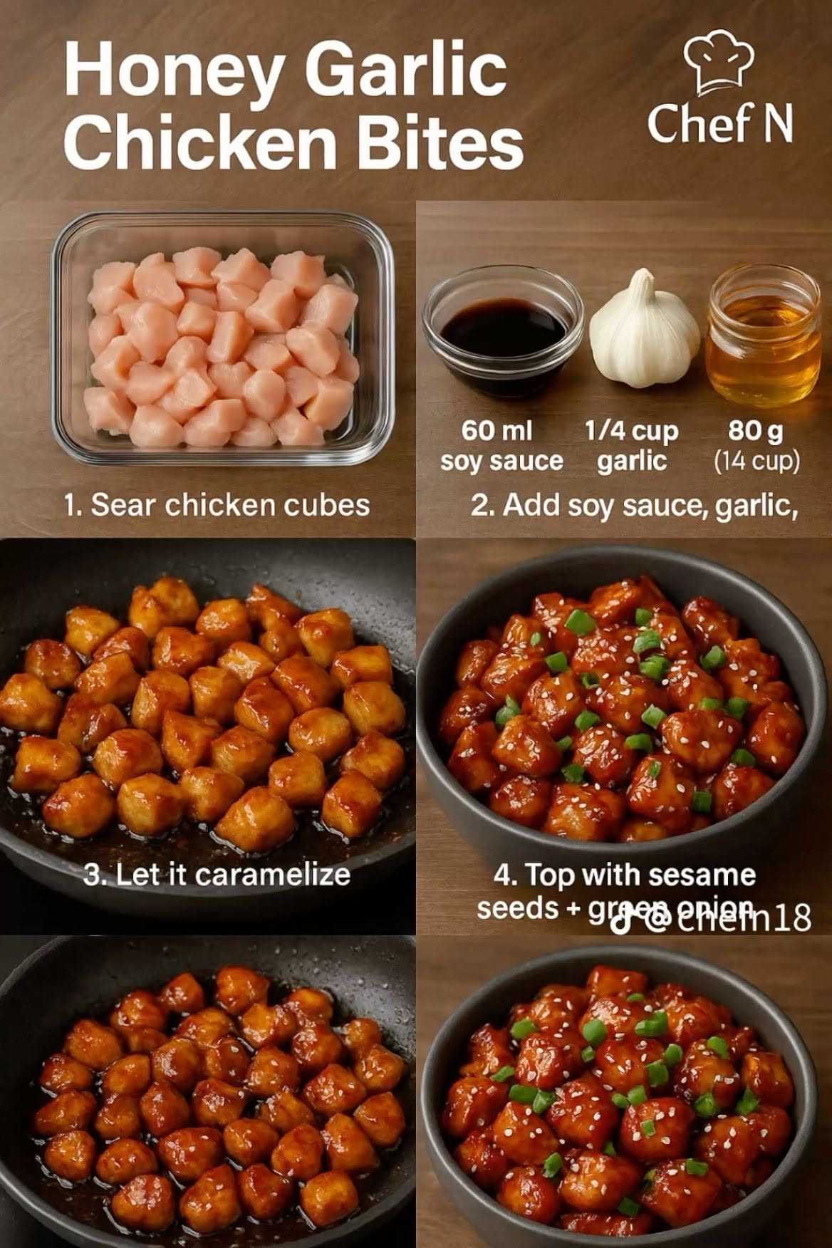 Honey Garlic Chicken Bites