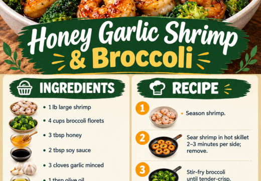 honey garlic shrimp and broccoli