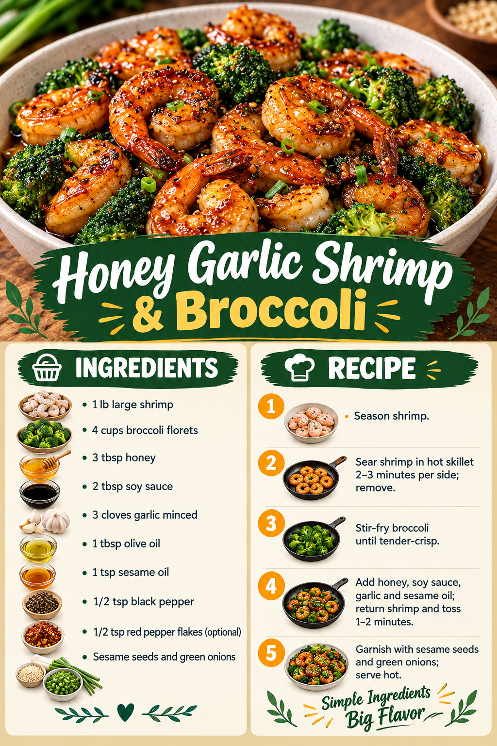 Honey Garlic Shrimp & Broccoli | Easy High-Protein One-Pan Dinner Recipe
