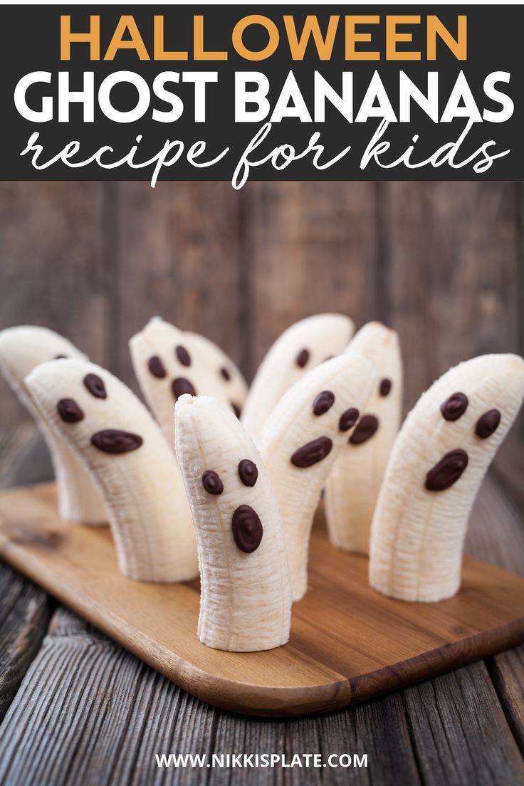 Halloween Ghost Bananas (Recipe for Kids)
