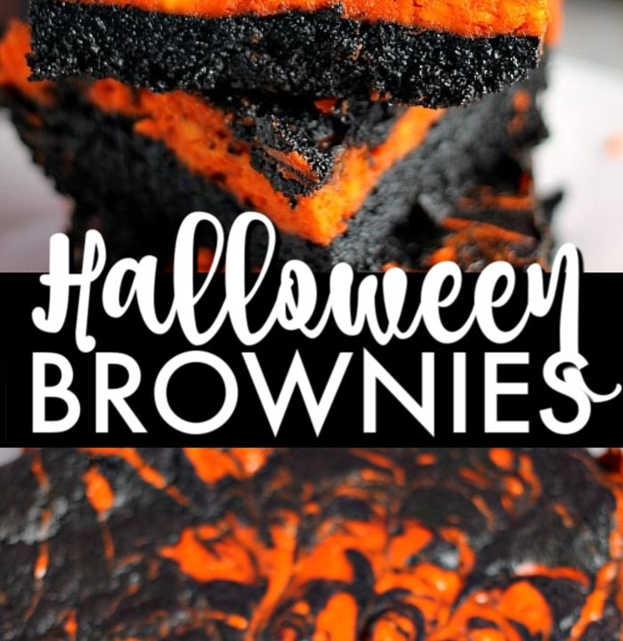 halloween cream cheese swirl brownies