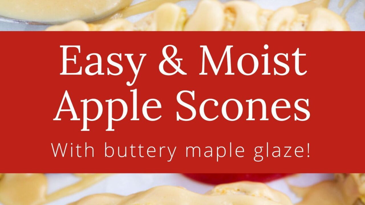 moist apple scones with maple glaze