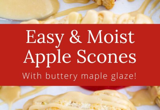moist apple scones with maple glaze