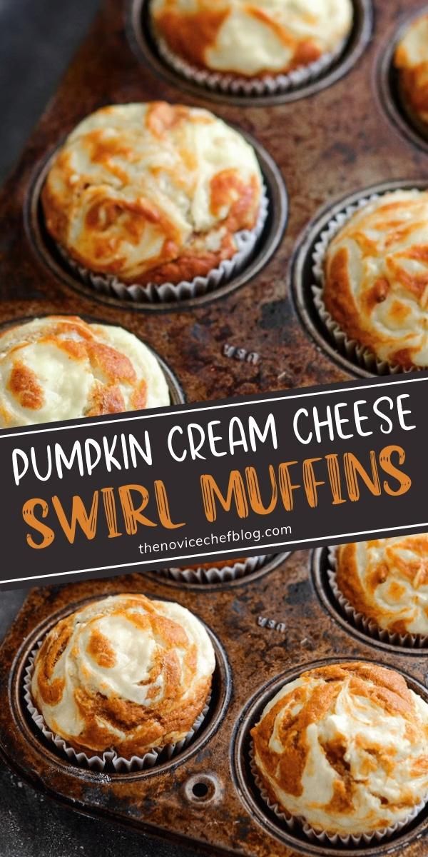 Pumpkin Cream Cheese Swirl Muffins