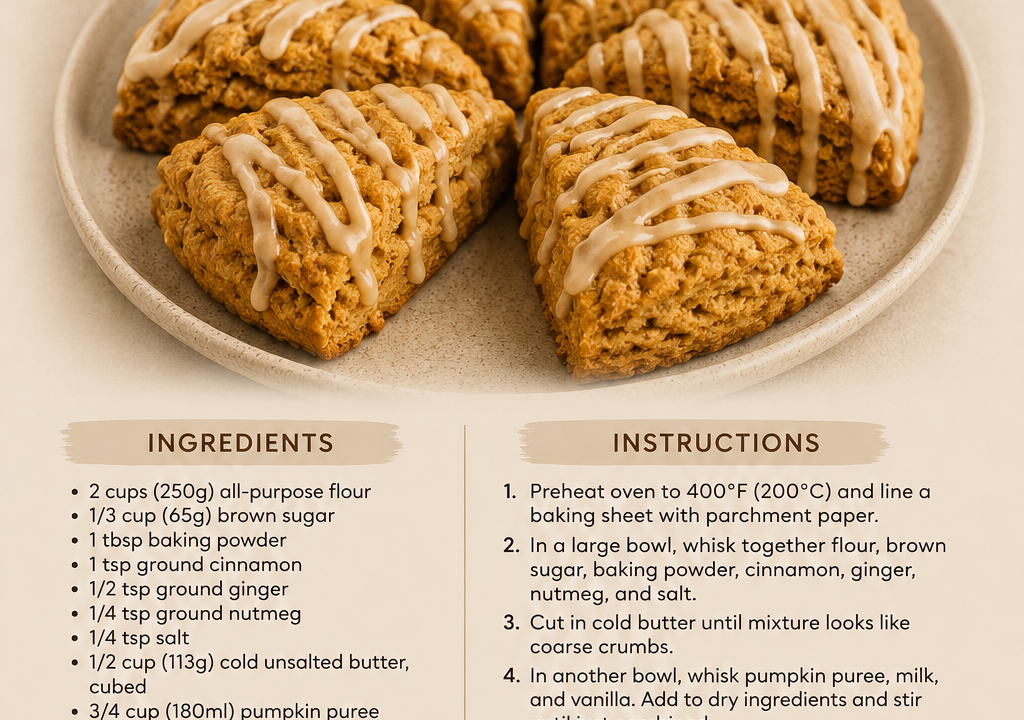 spiced pumpkin scones recipe