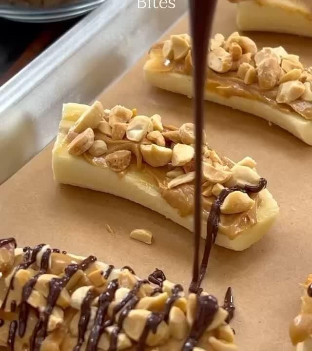 chocolate peanut butter banana bites