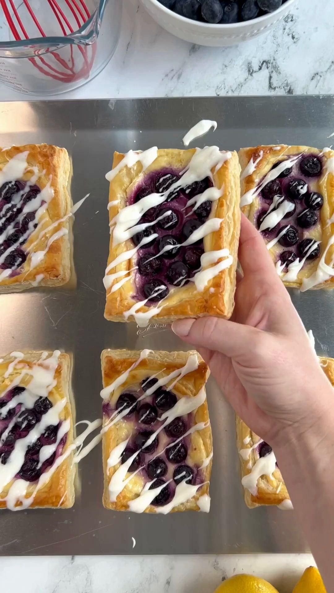 Blueberry Lemon Cream Danishes