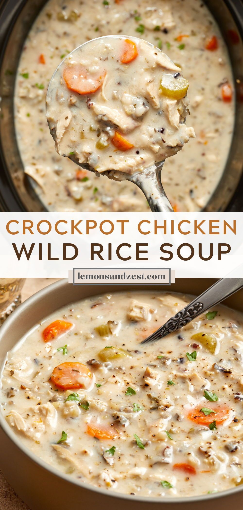 Creamy Crockpot Chicken Wild Rice Soup