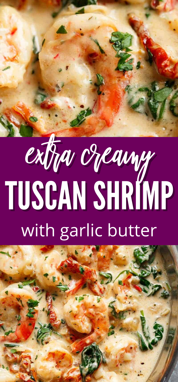 Creamy Garlic Butter Tuscan Shrimp