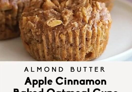 almond butter baked oatmeal cups