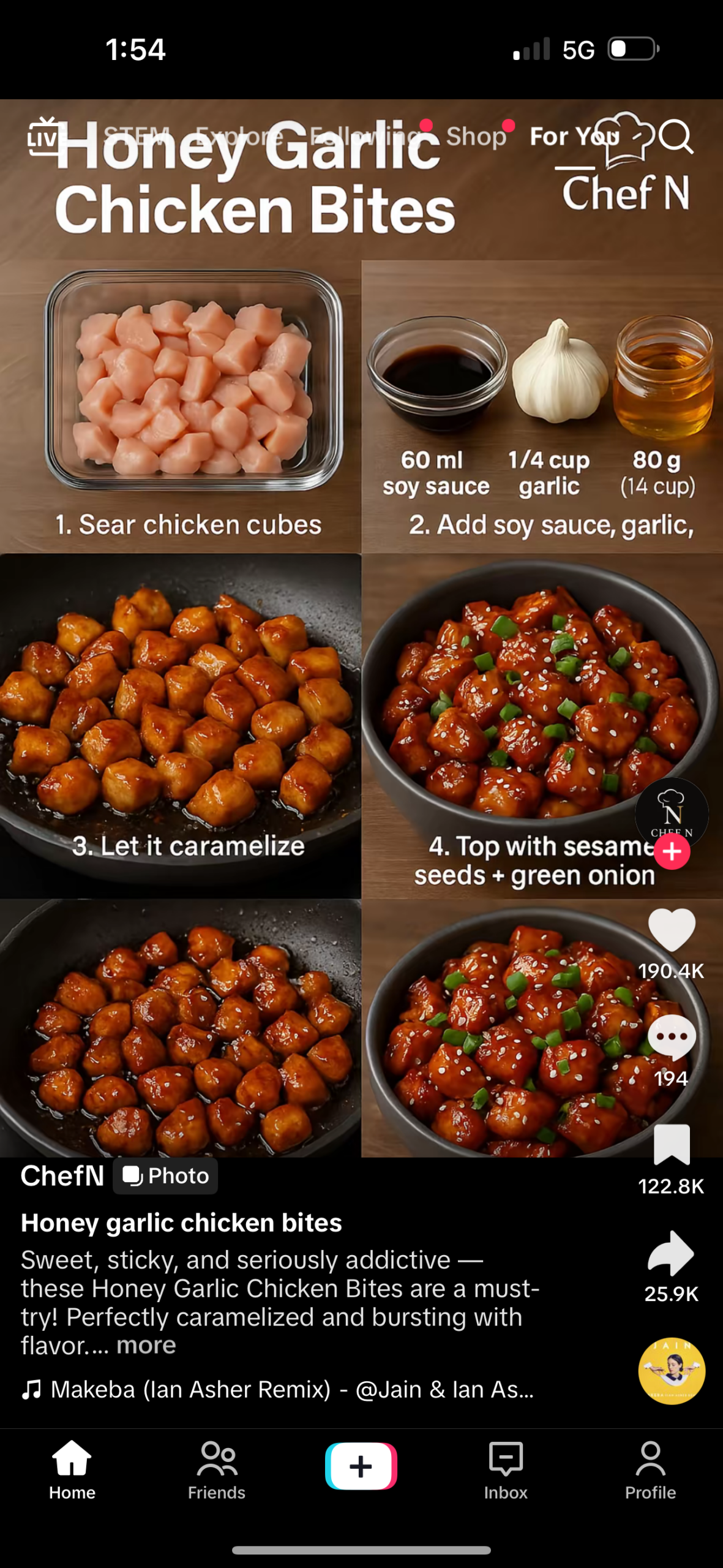 Honey Garlic Chicken Bites