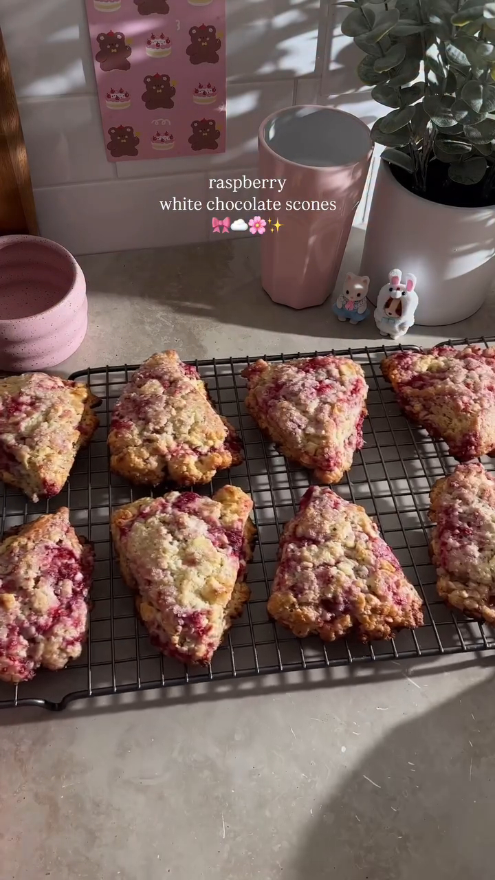 Raspberry White Chocolate Scones