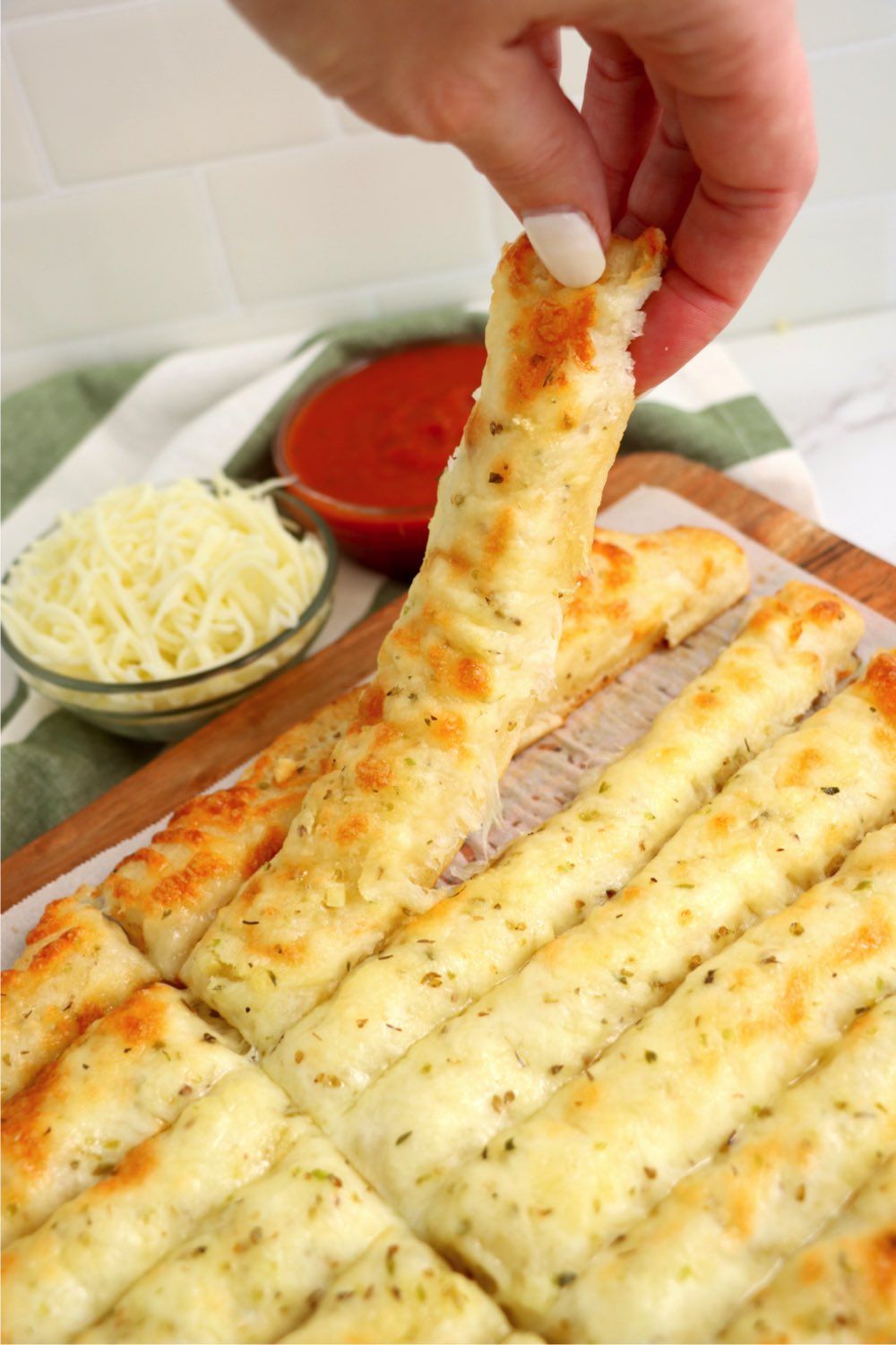 Homemade Cheesy Breadsticks