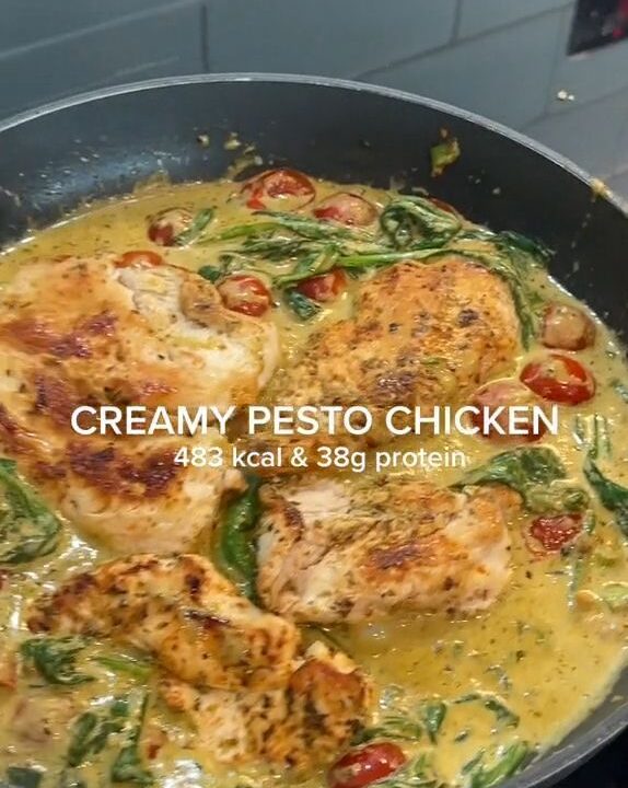 creamy pesto chicken recipe