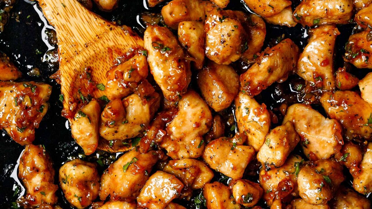 honey garlic chicken bites