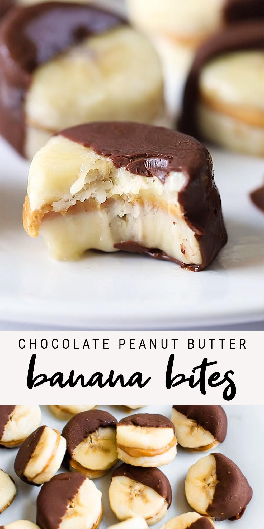 Chocolate Peanut Butter Banana Bites
