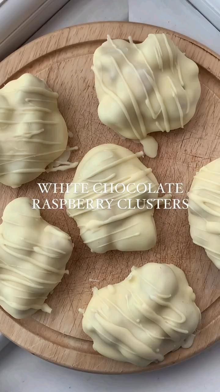 White Chocolate Raspberry Clusters ✨