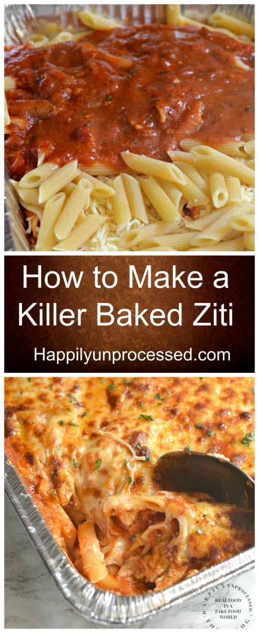 Killer Baked Ziti - Happily Unprocessed