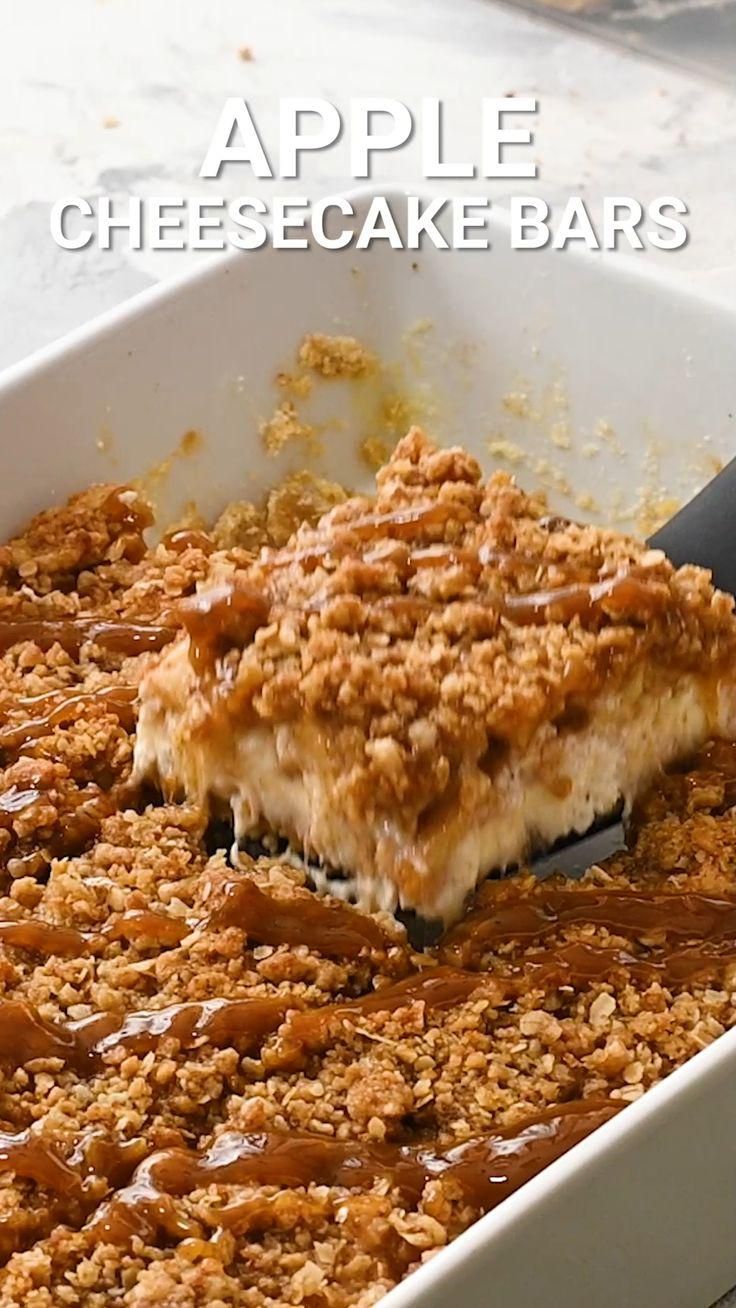 Caramel Apple Cheesecake Bars
