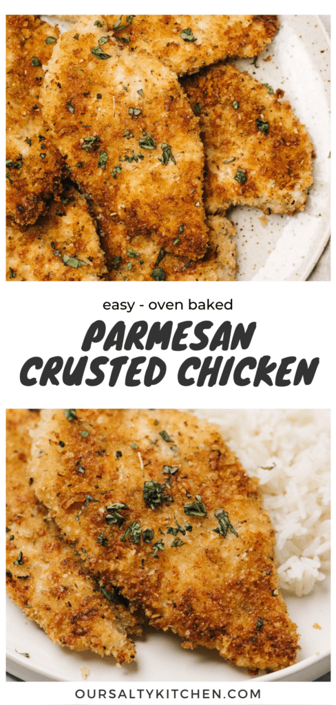 Baked Parmesan Crusted Chicken - Our Salty Kitchen
