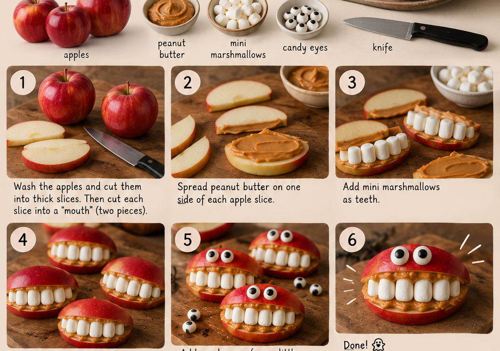 halloween monster apple bites