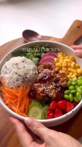 teriyaki chicken poke bowl recipe