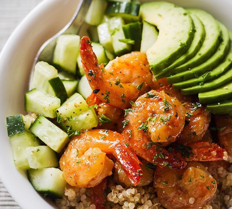 shrimp quinoa bowl recipe