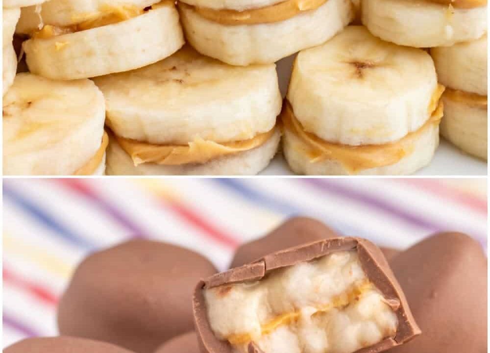 chocolate banana peanut butter bites