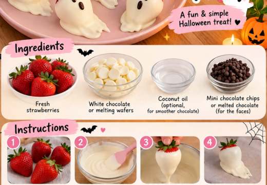 easy halloween strawberry ghost treats