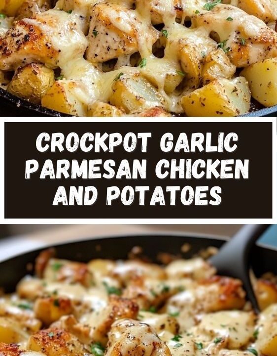 crockpot garlic parmesan chicken and potatoes