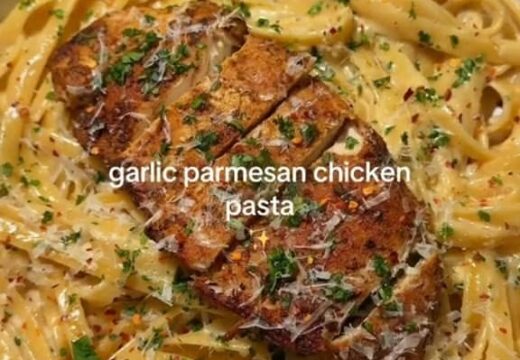 garlic parmesan chicken pasta recipe