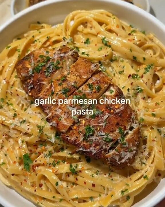 garlic parmesan chicken pasta recipe